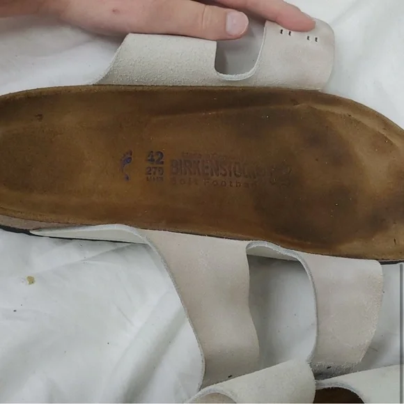 Birkenstock White Double Buckle Sandals - Picture 6 of 6